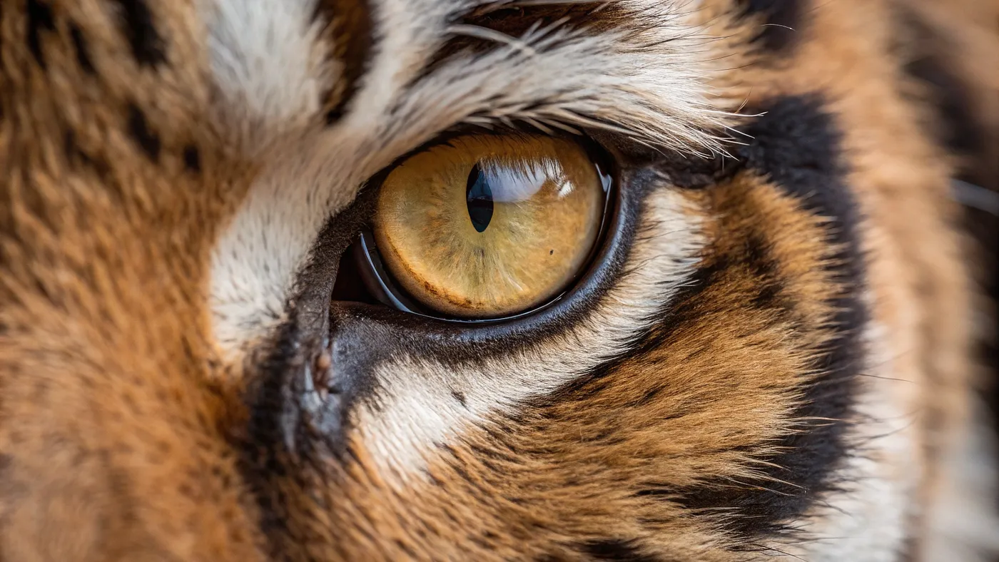 Incredible. Prompt “Extreme close-up of a single tiger eye, direct frontal view. Detailed iris and pupil. Sharp focus on eye texture and color. Natural lighting to capture authentic eye shine and depth.” Generated by Recraft V3.