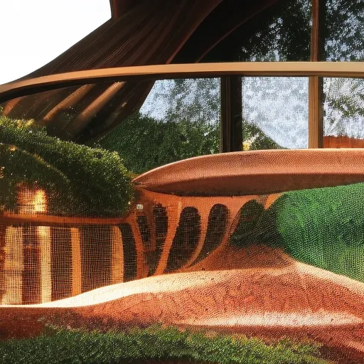 A fantasy treehouse designed by Gaudi and Hundertwasser, wide-angle view.
