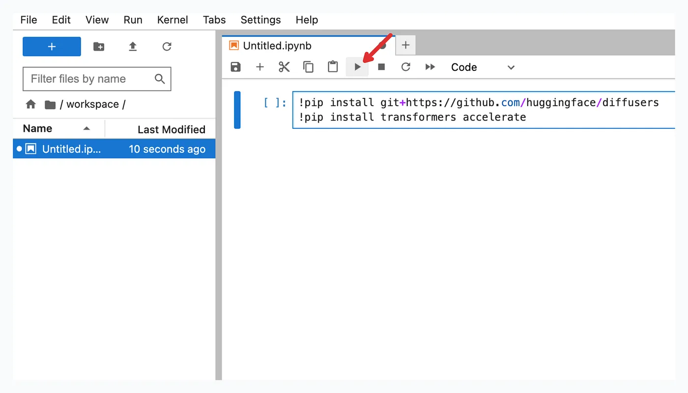 Control your pod. Go to RunPod Console -> Select your pod and click Connect -> Open Jupyter Lab -> Create a new Python3 notebook -> Enter commands below and click Run ▶